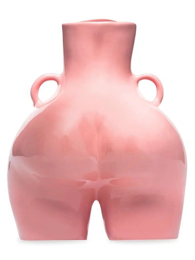 Anissa Kermiche Love Handles Rose Vase In Rose Pink Shiny