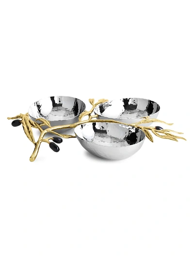 MICHAEL ARAM OLIVE BRANCH TRIPLE DISH,400014785275