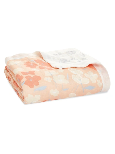 Aden + Anais Baby's Silky Soft Dream Koi Pond Blanket In Coral