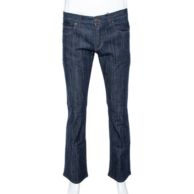 Pre-owned Roberto Cavalli Indigo Light Wash Denim Straight Fit Jeans M In Blue