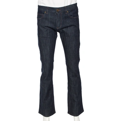 Pre-owned Roberto Cavalli Blue Denim Straight Fit Jeans M