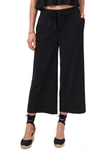 1.state Crop Drawstring Pants In Rich Black