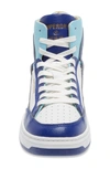 Superdry Basket High Top Sneaker In Fluro Blue/ Navy/ White