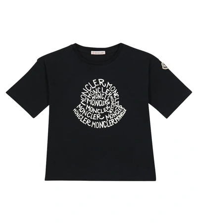 Moncler Kids' Unisex Black T-shirt