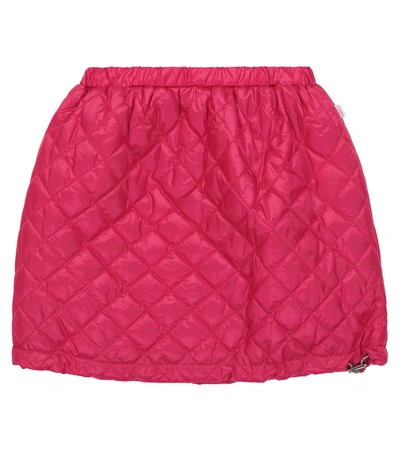 Il Gufo Kids' Quilted Technical Skirt In Pink