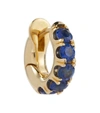 Spinelli Kilcollin Mini Macro Hoop 18kt Yellow Gold Single Earring With Sapphires In Yellow