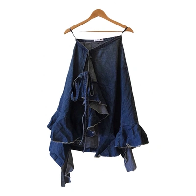 Pre-owned Jw Anderson Mid-length Skirt In Blue