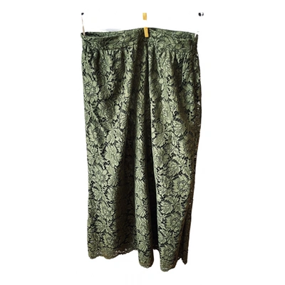 Pre-owned Valentino Maxi Skirt In Green
