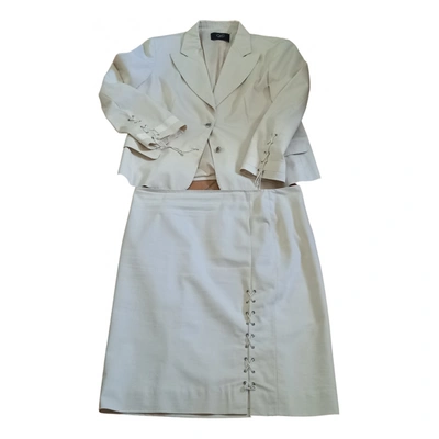 Pre-owned Class Cavalli Jacket In White
