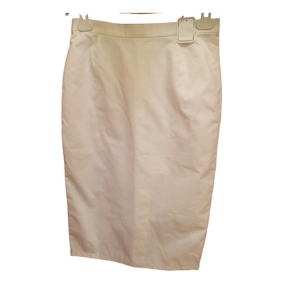 Pre-owned Agnès B. Mid-length Skirt In White