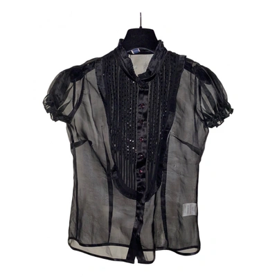 Pre-owned Jean Paul Gaultier Silk Blouse In Black