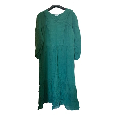 Pre-owned Isabel Marant Étoile Linen Mid-length Dress In Green