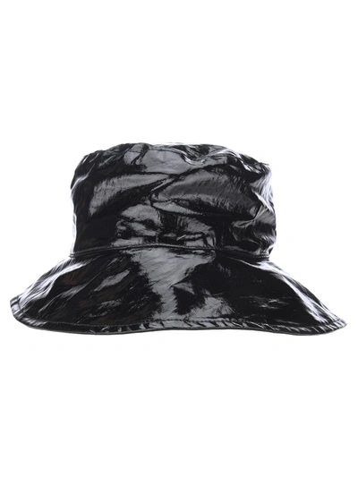 Isabel Marant Loiena High-shine Bucket Hat In Nero