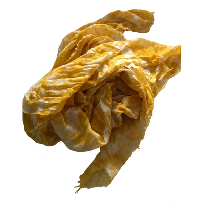 Pre-owned Stella Mccartney Silk Scarf In Yellow