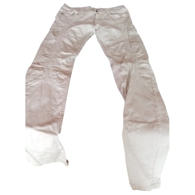 Pre-owned Mangano Slim Jean In White
