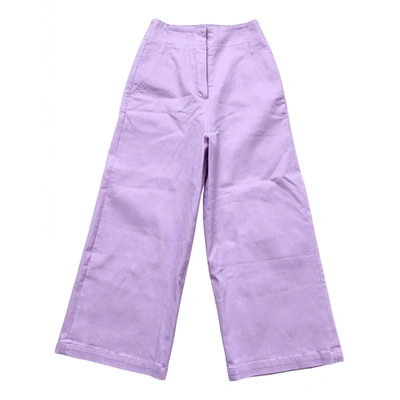 Pre-owned Tibi Straight Jeans In Pink