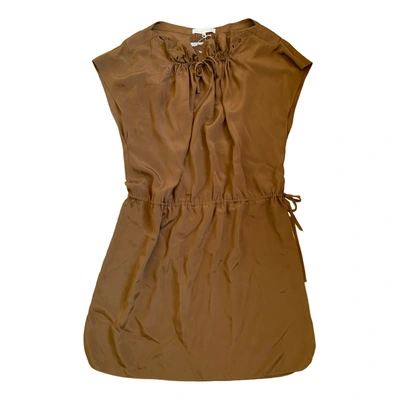 Pre-owned Vanessa Bruno Silk Mid-length Dress In Brown