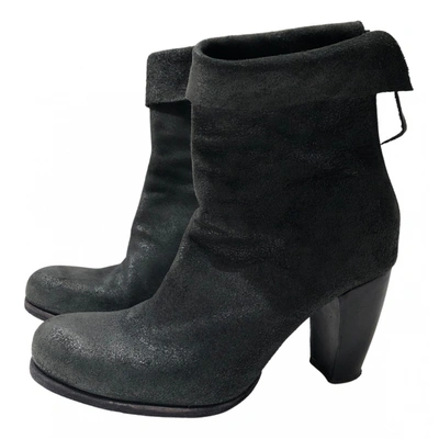 Pre-owned Ma+ Leather Ankle Boots In Black