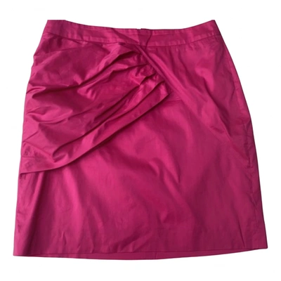 Pre-owned Hugo Boss Silk Mini Skirt In Pink