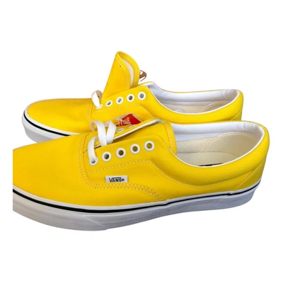 Pre-owned Vans Cloth Trainers In Yellow