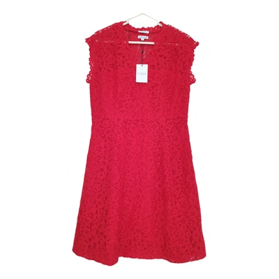 Pre-owned Claudie Pierlot Lace Mini Dress In Red