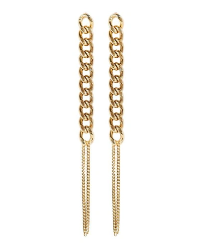 Argento Vivo Linear Curb Chain Drop Earrings In Gold