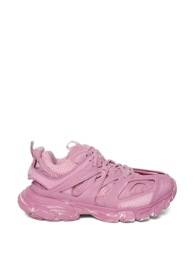 Balenciaga Women's Track 2 Clear Sole Low Top Sneakers In Pink