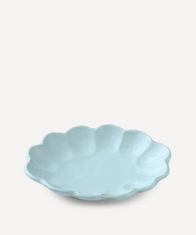 Kaneko Kohyo Rinka 18cm Ceramic Oval Plate In Blue