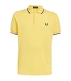 Fred Perry Twin Tipped Slim Fit Polo In Desert