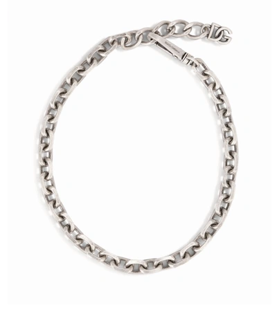 Dolce & Gabbana Silver-tone Chain Necklace In Multi