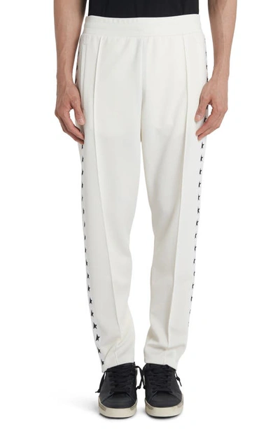 Golden Goose Star-trim Tailored Track Pants In Cream