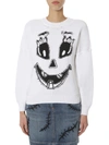 Moschino Pumpkin Face Pullover In White In White