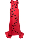 MOSCHINO HEART-SEQUIN TRAILED GOWN