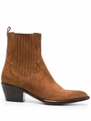 BUTTERO SUEDE POINTED-TOE CHELSEA BOOTS