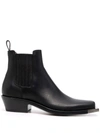Buttero Square Toe Chelsea Boots In Black