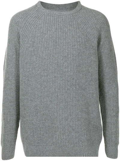Barbour Round Neck Jumper In Grey