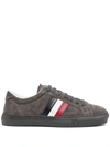 Moncler Grey Suede New Monaco Sneakers