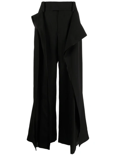 Undercover Flared Cropped Trousers In Black