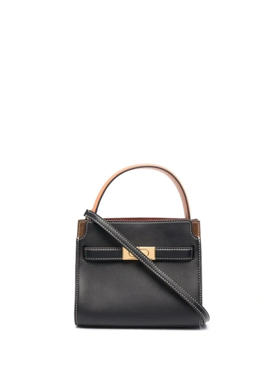 Tory Burch Lee Radziwill Petite Double Bag In Black