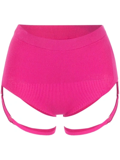 Jacquemus La Culotte Sierra Ribbed-knit Briefs In Pink