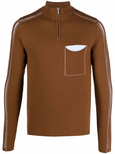 Jacquemus La Maille Altù Long-sleeve Jumper In Brown