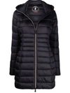 Save The Duck Hooded Padded Coat In Black