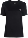 Ps By Paul Smith Embroidered Zebra-logo T-shirt In Black