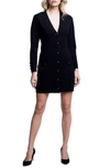 L Agence Breanna V-neck Long Sleeve Minidress In Black Black