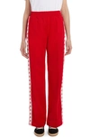 Golden Goose Dorotea Star Collection Logo Track Pants In Tango Red/ White