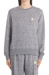 GOLDEN GOOSE STAR COLLECTION ATHENA LOGO COTTON JERSEY SWEATSHIRT,GWP00869.P000522.60311