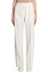 Golden Goose Wide-leg Track Pants With Graphic Star Motifs In White