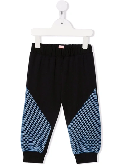 Wauw Capow By Bangbang Babies' Max Colour-block Track Trousers In Black