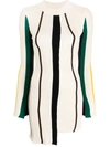 Ambush White Vertical-stripe Knitted Top In White