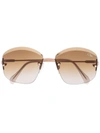 CAZAL FRAMELESS OVERSIZED SUNGLASSES